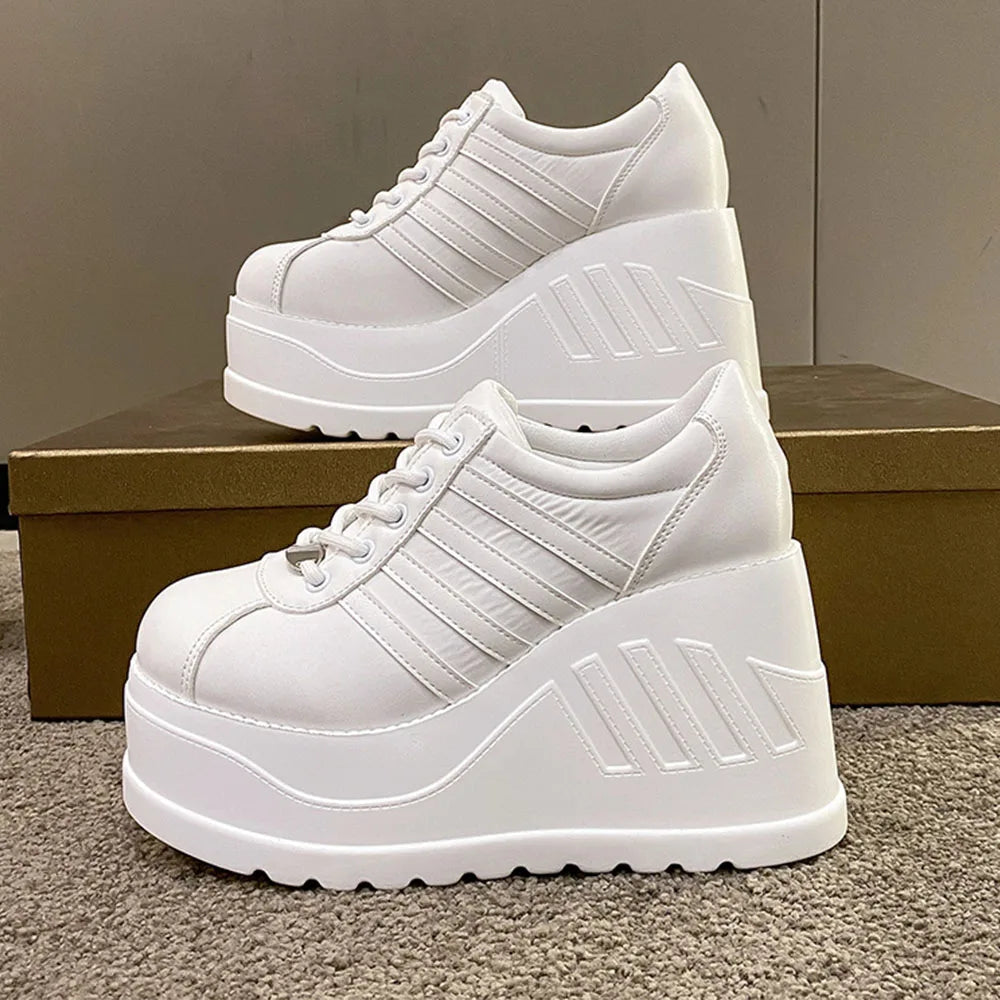 Vintage Gothic Lace-Up Platform Sneaker