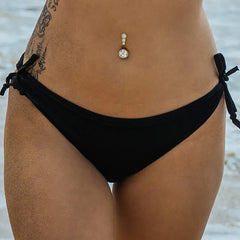 Classic Zircon Drop Gothic Belly Ring