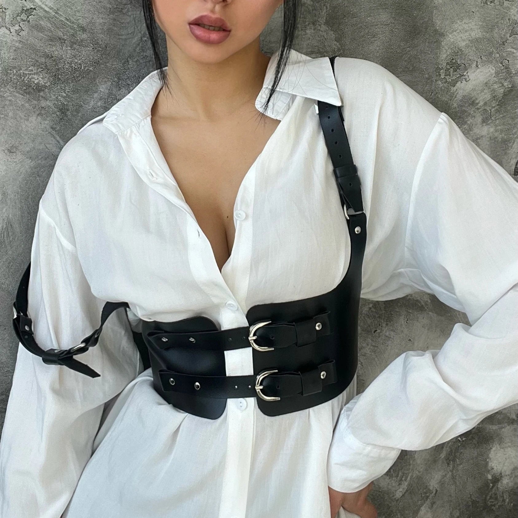 Fashion Gothic Punk Wide Waist Belt