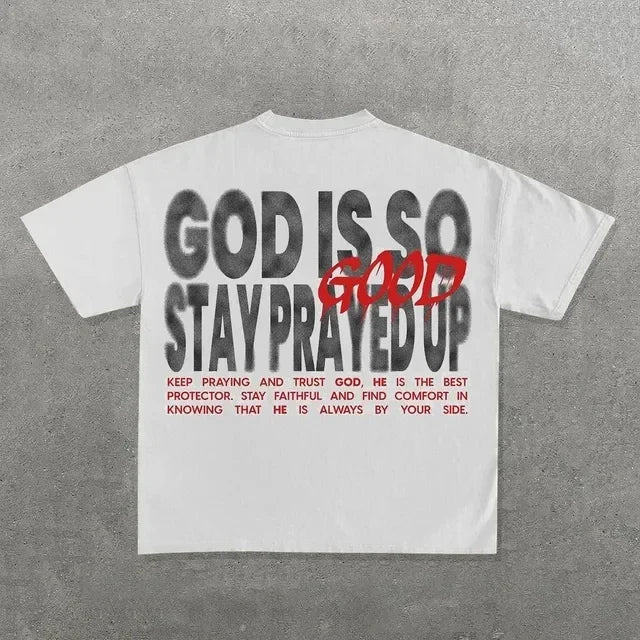 Hip Hop Letter Print Cotton Oversized T-shirt