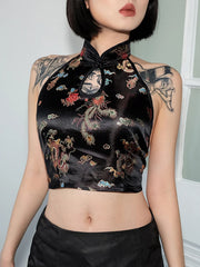Dragon Grunge Bralette Backless Crop Top