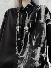 Gothic Tie-dye Loose Fit Blouse
