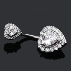 Crystal Round Gothic Surgical Belly Ring