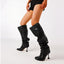Slouchy High Heel Wide Calf Gothic Boot