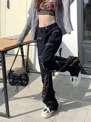 Star Print Strap Pants