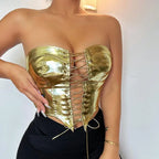 Lace Up Hot Girl Waist Cardigan Crop Top