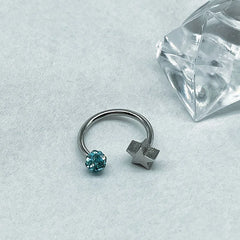 Shiny Planet Opal Chain Lip Stud