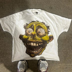 Funny Pattern Print Loose Cotton T-shirt