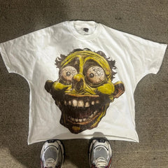 Funny Pattern Print Loose Cotton T-shirt