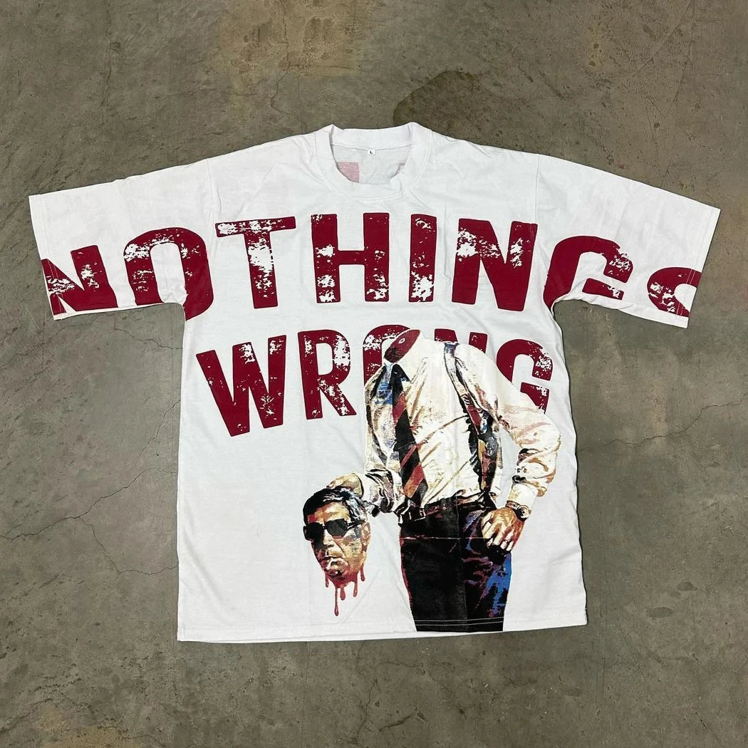 Hip Hop Graphic Printing Cotton T-shirt
