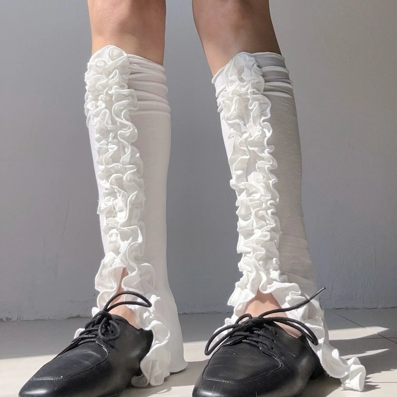 Gothic Cotton White Lace Ballet Sock Main image