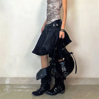 Gothic Wasteland Punk Style Vintage Motorcycle Boot