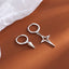 Korean Fashion Cross Asymmetric Drop Earring