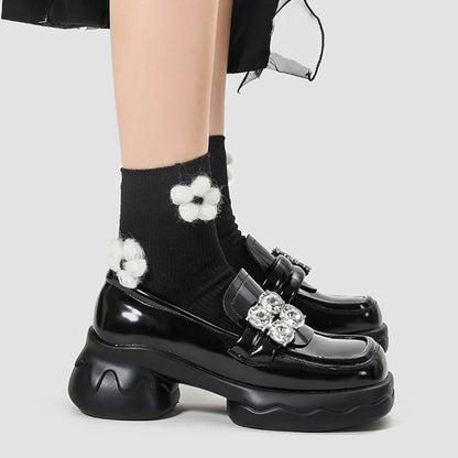 Chunky Leather Platform Casual Sneaker