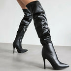Over-Knee Stiletto Zipper Gothic High Heel Boot