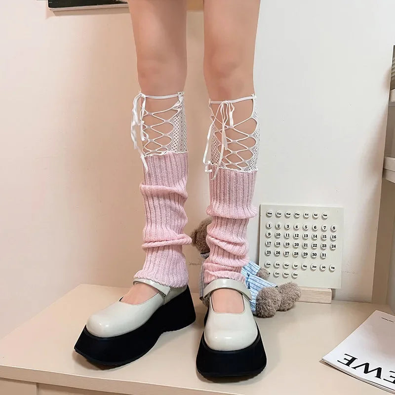 Gothic Lace Strap Ballet Sock