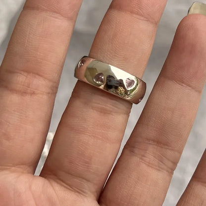 Y2K Crystal Heart Gothic Ring