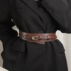 PU Gothic Leather Pin Buckle Belt