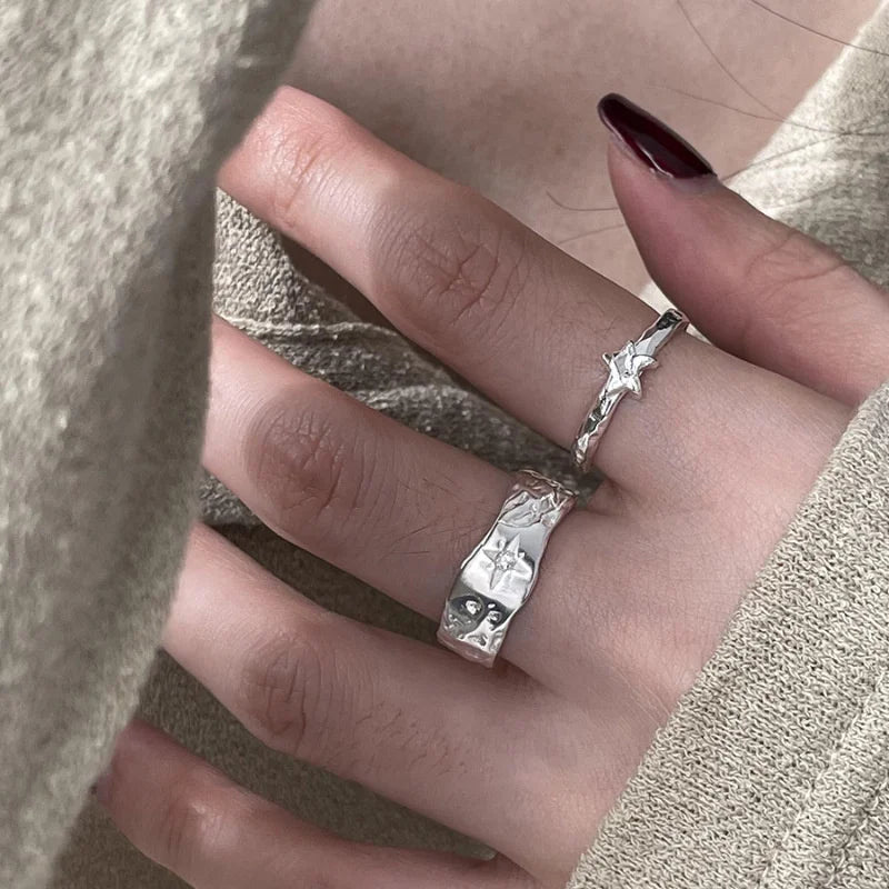 Y2K Punk Irregular Star Gothic Ring