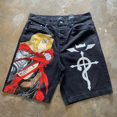 Anime Graphic Denim Short