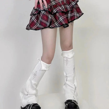 Gothic Broken Hole Punk Wide Sock