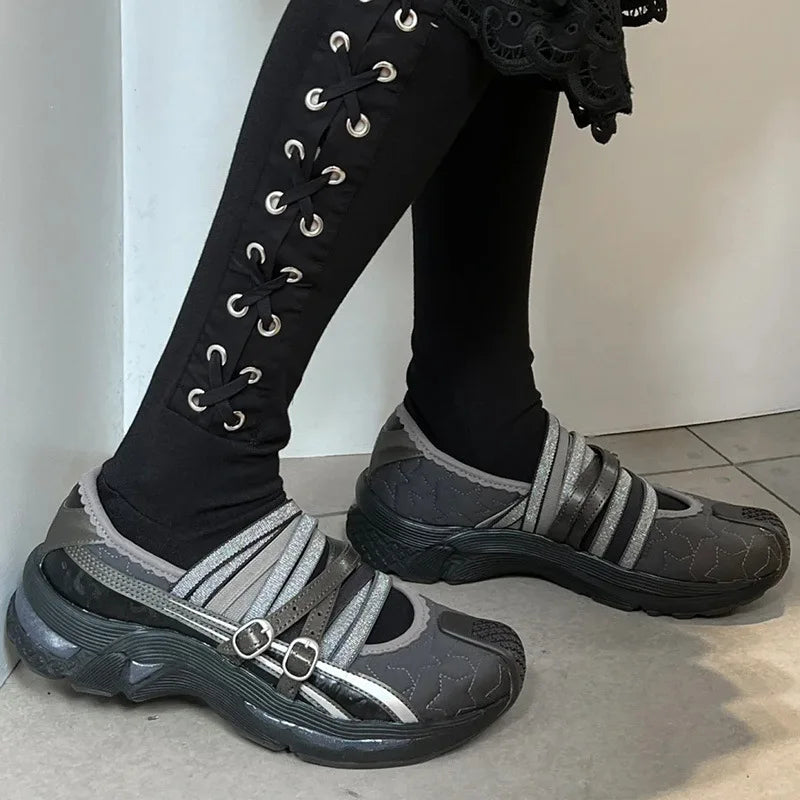 Mary Jane Sneakers Women Y2K Trendy Flat