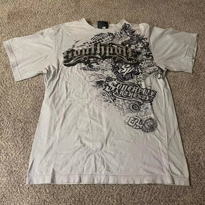 Graphic Print Oversized Cotton T-shirt