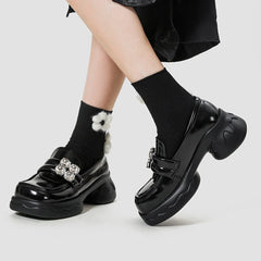 Chunky Leather Platform Casual Sneaker