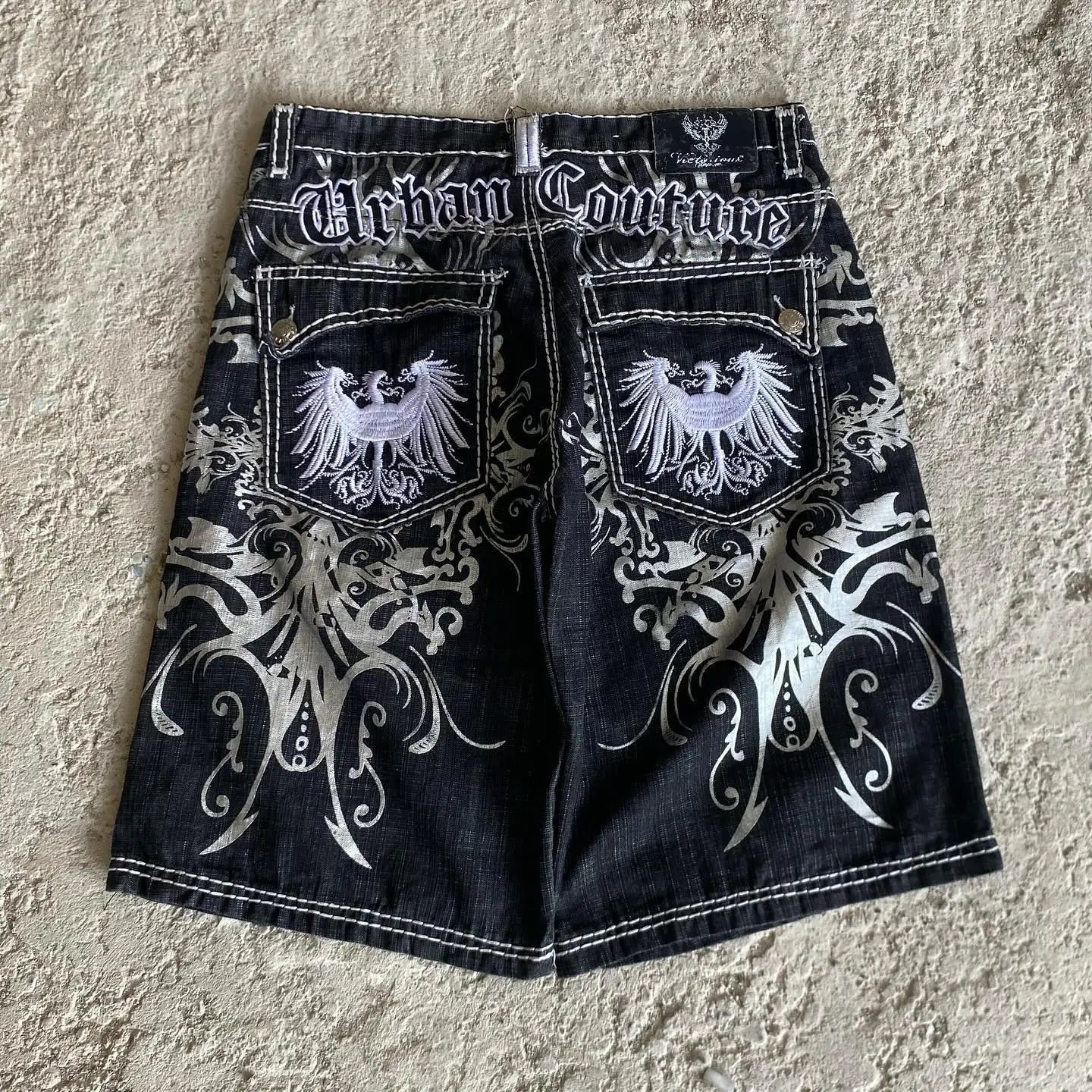 Cowboy Embroidered Loose Short