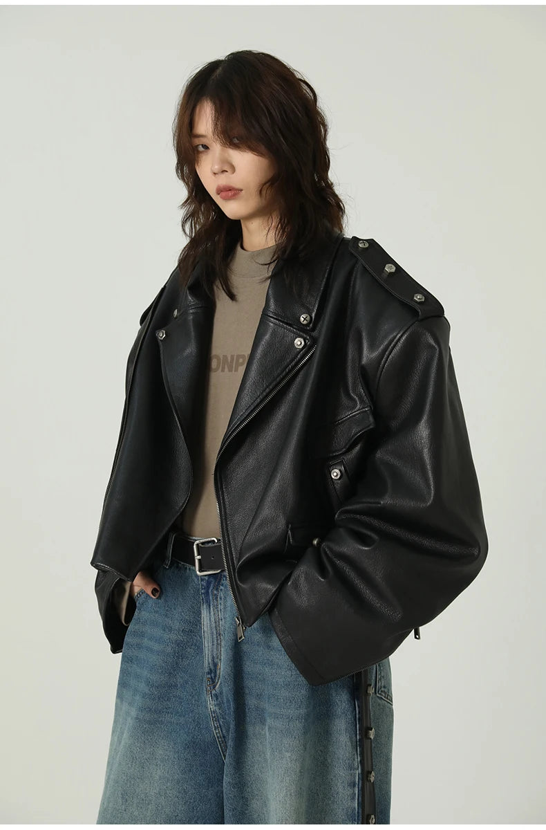 Unisex Oversized Motorcycle Jacket Main image