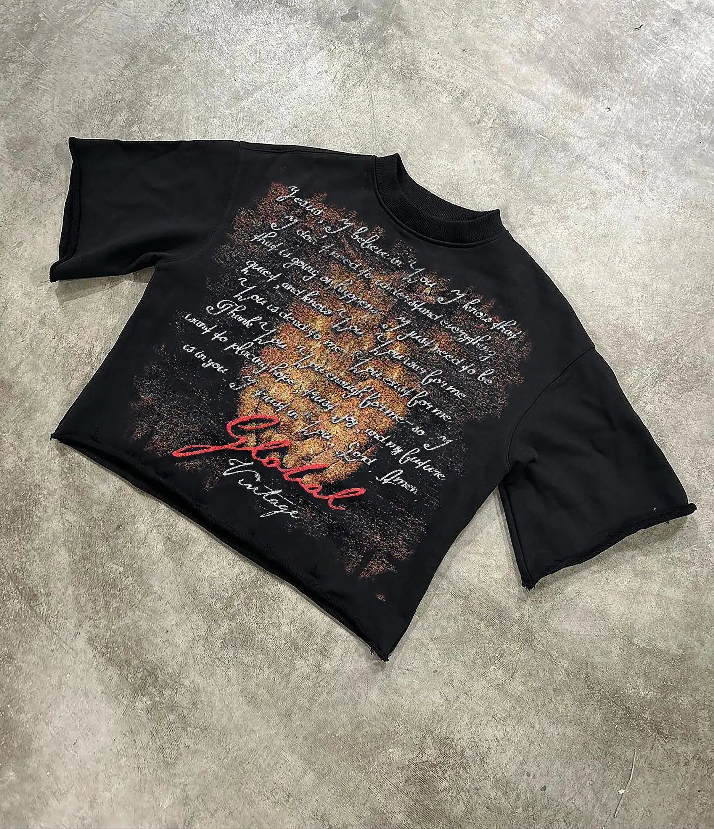 Summer Gothic Cross Graphic Print Cotton T-shirt