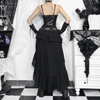 Steampunk Ruffle High Low Skirt