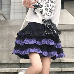 Lolita Gothic Lace Cake Skirt