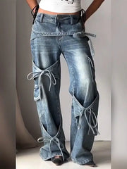 Lace-up Gothic Denim Pant