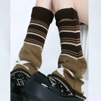 Gothic Brown Star Knitted Sock