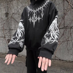 Harajuku Gothic Death Bone Hoodie