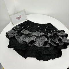 High Waist Cake Lace Vintage Skirt