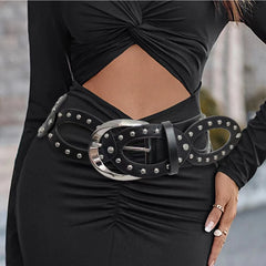 Retro Gothic Western Cowgirl Belt