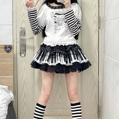 Loose Lace Gothic Lolita Cake Skirt