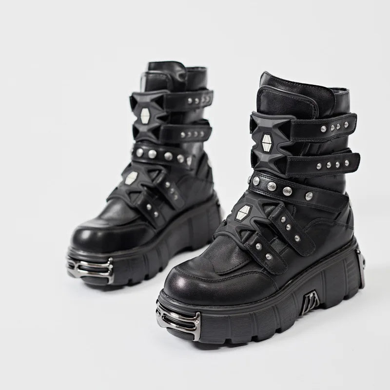 Heavy Metal Platform Motorcycle Gothic Boot Main image