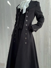 Vintage Inspired Mid-Length Long Coat