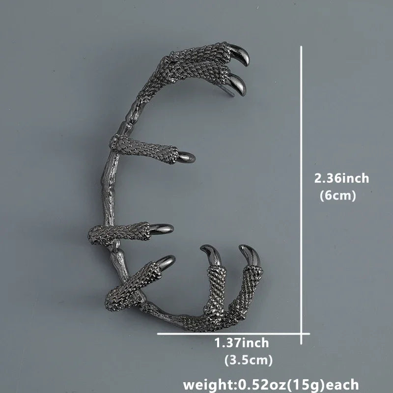 Vintage Black Dragon Claw Zinc Alloy Earring