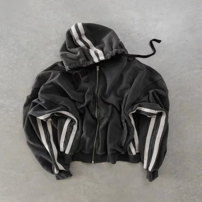 Gothic Embroidery Oversized Hoodie