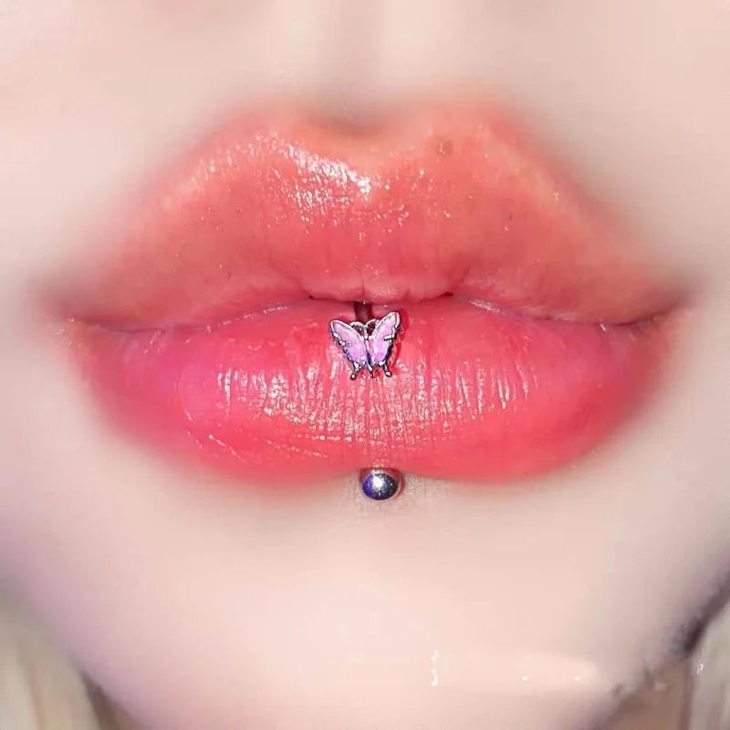 Butterfly Horseshoe BCR Lip Stud Main image