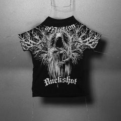 Gothic Print Short Sleeve T-shirt