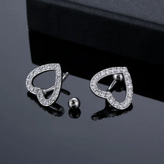 Reverse Heart Gothic Gold 14G Belly Ring