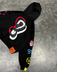 Gothic Star Alphabet Zip Hoodie