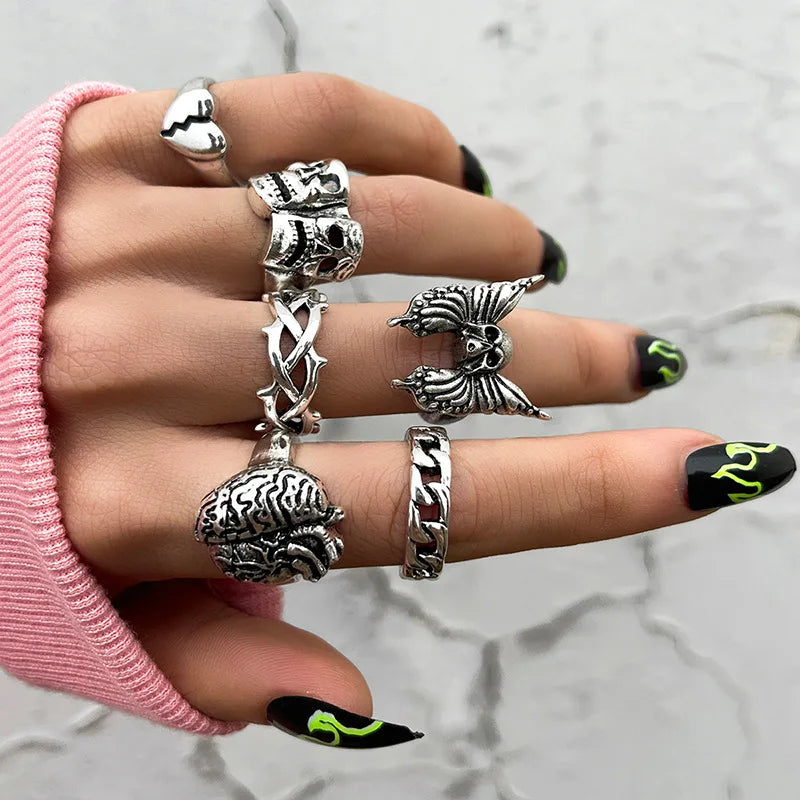 Y2K Punk Hip Hop Gothic Spider Ring