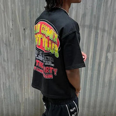 Y2K Fashion Trend Graphic Print Oversized T-shirt