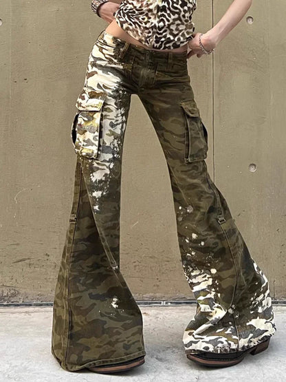 Camouflage Gothic High Waist Pant